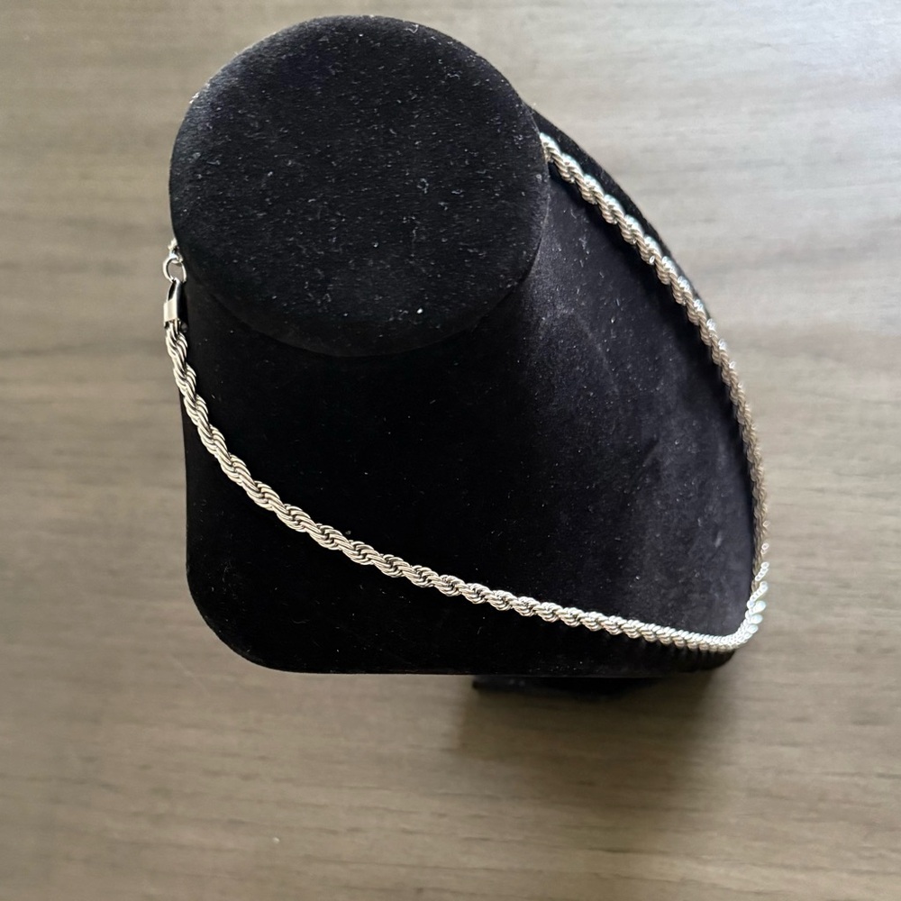 Silver Plated Rope Chain - Picture 6 of 10
